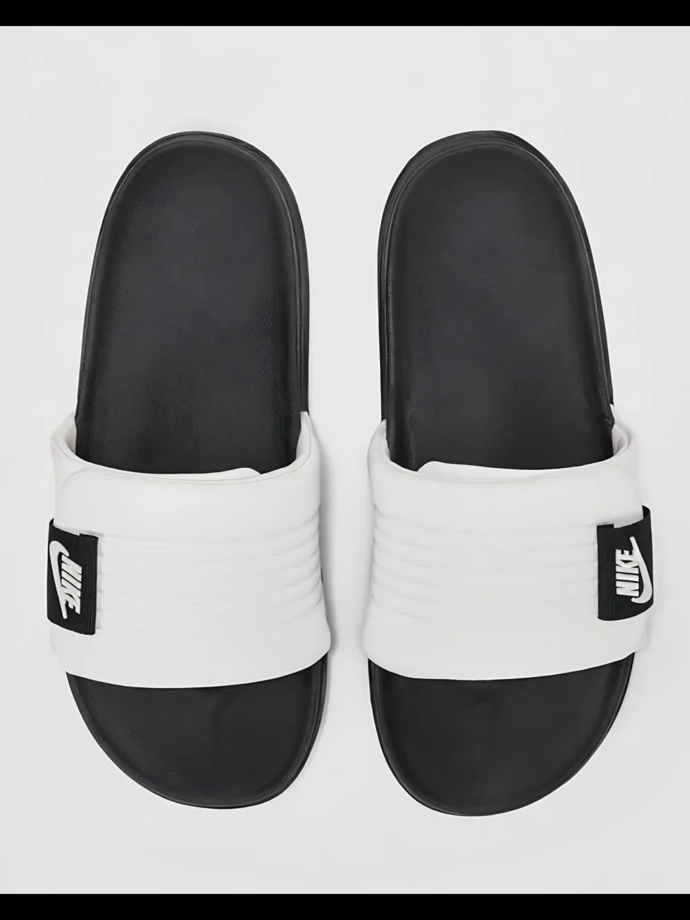 Nike Black and White Padded Slide Sandals